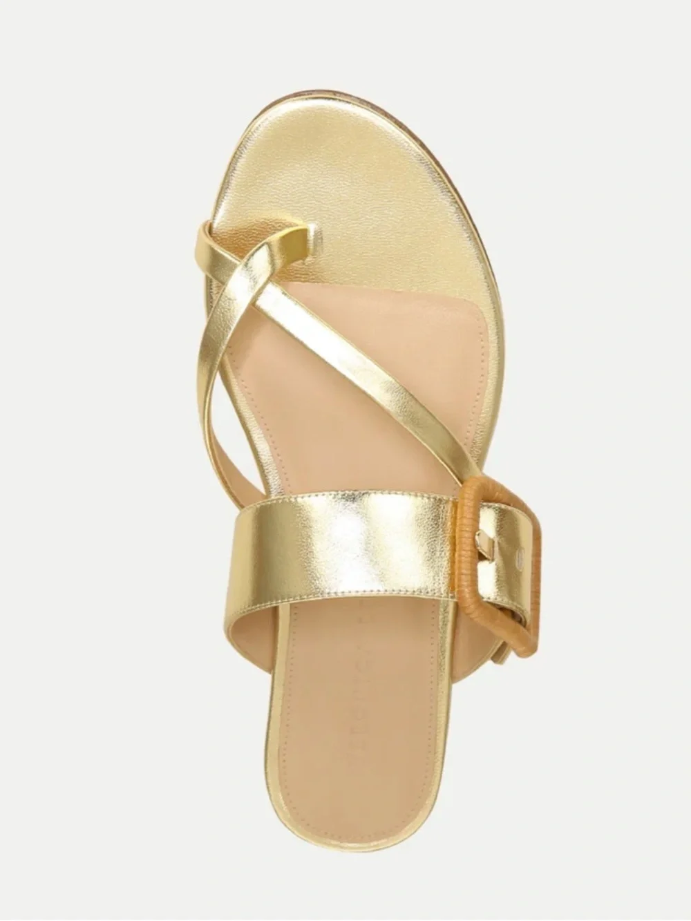Veronica Beard Salva Metallic Gold Crisscross Sandal Size 10